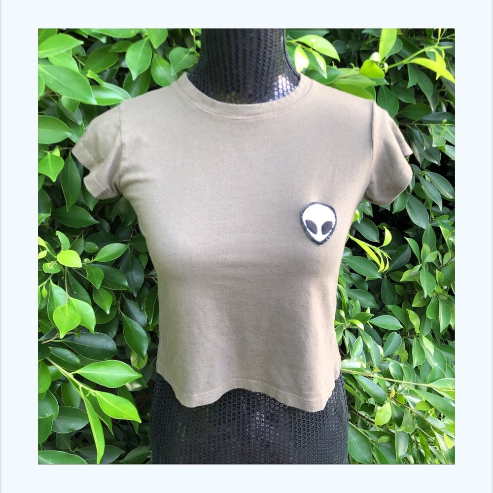 Brandy Melville crew neck with alien patch